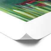 ピンクフラワーホワイトデイジー絵画ズホームデコールギフト ポスター (角)