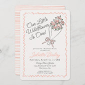 ピンクフラワーマーケットファームFbirthday招待状 招待状 (正面/裏面)