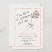 ピンクフラワーマーケットファームFbirthday招待状 招待状 (正面)