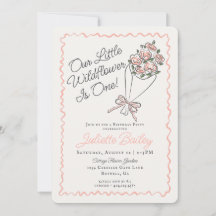 ピンクフラワーマーケットファームFbirthday招待状