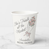 ピンクフラワーマーケットフレッシュフローラブライダルシャワー 紙コップ (裏面)