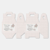 ピンクフラワーマーケットフレッシュフローラ誕生日パーティー フェイバーボックス (見開き)