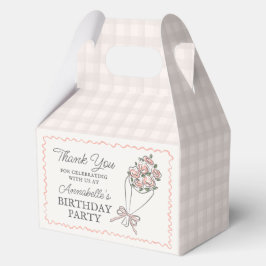 ピンクフラワーマーケットフレッシュフローラ誕生日パーティー フェイバーボックス