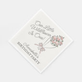 ピンクフラワーマーケットフレッシュフローラ誕生日 スタンダードランチョンナプキン (角)