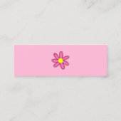 ピンクフラワーミニ名刺 スキニー名刺 (裏面)