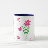 ピンクフラワーリンガーマグ マグカップ (中央)