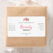 ピンクフラワーロゴ顔血清ラベル ラベル (インサイチュ)