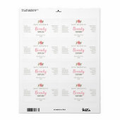 ピンクフラワーロゴ顔血清ラベル ラベル (フルシート)