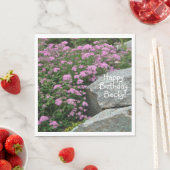 ピンクフラワーロックガーデン スタンダードランチョンナプキン (インサイチュ)