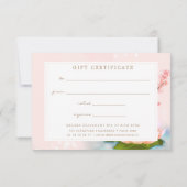 ピンクフラワーロータスヨガスパギフト券 招待状 (裏面)