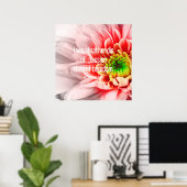 ピンクフラワー引用文ポスター ポスター (ホームオフィス)