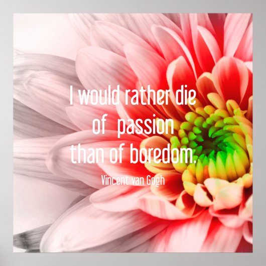 ピンクフラワー引用文ポスター ポスター (正面)