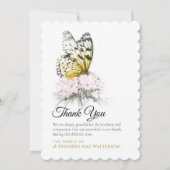 ピンクフラワー悔やみや弔慰サンキューカード 招待状 (正面)