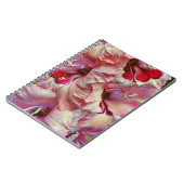 ピンクフラワー抽象芸術アートジャーナルノート ノートブック (左側)