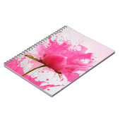 ピンクフラワー抽象芸術絵を描(ばちゃばちゃ)跳ねる ノートブック (左側)