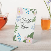 ピンクフラワー結婚ズの卓上シンボルや象徴 台座サイン (インサイチュ)