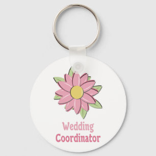 ピンクフラワー結婚ズコーディネーター キーホルダー