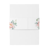 ピンクフラワー結婚式招待状ベリーバンドポートレート 招待状ベリーバンド (裏面例)