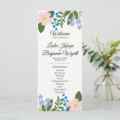 ピンクフラワー結婚式 プログラム (スタンド正面)