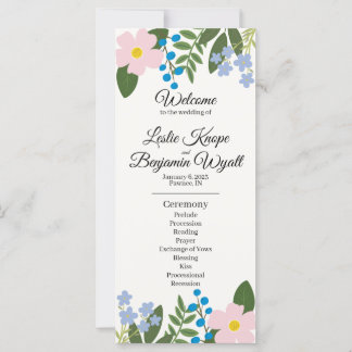 ピンクフラワー結婚式 プログラム