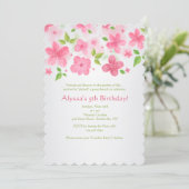 ピンクフラワー縁ど招待状 招待状 (スタンド正面)
