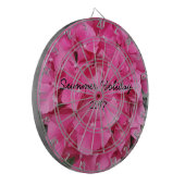 ピンクフラワー花の写真自然 ダーツボード (正面左)