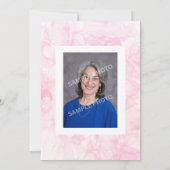 ピンクフラワー60誕生日写真パーティー 招待状 (裏面)