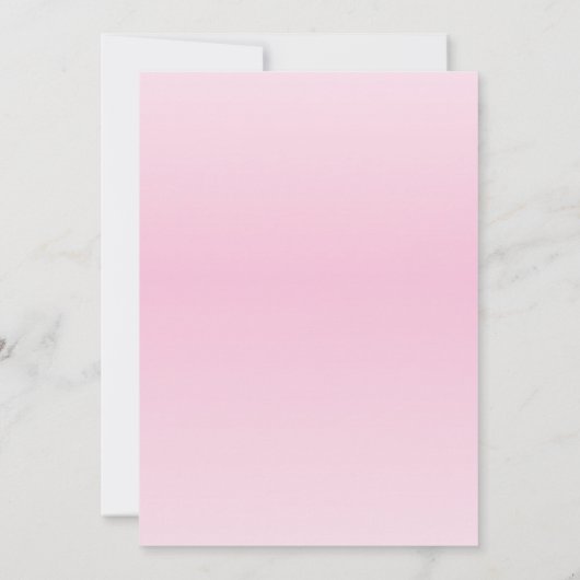 ピンクフランギパニトロピカルフラワーブライダルシャワー 招待状 (裏面)