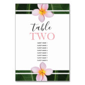 ピンクフランギパニプルメリア結婚ズのゲスト名 テーブルナンバー (正面)