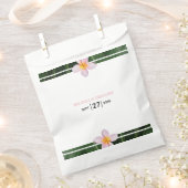 ピンクフランギパニプルメリア結婚ズ フェイバーバッグ (クリップ留めされた状態)