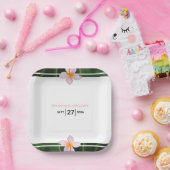 ピンクフランギパニプルメリア結婚ズ ペーパープレート (パーティー)