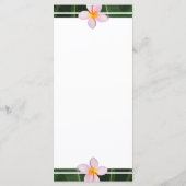 ピンクフランギパニプルメリア結婚ズ メニュー (裏面)