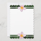 ピンクフランギパニプルメリア結婚式招待状 招待状 (裏面)