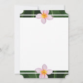 ピンクフランギパニプルメリア結婚式招待状 招待状 (裏面)