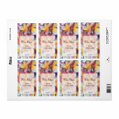 ピンクフランギパニワインラベル ラベル (フルシート)