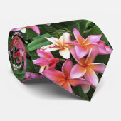 ピンクフランギパニ淡い色ののブロッサムリース ネクタイ (ロール)