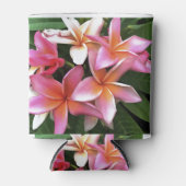 ピンクフランギパニ淡い色ののブロッサムリース 缶クーラー (正面)