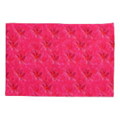 ピンクフランギパニ赤面パターン 枕カバー (裏面)