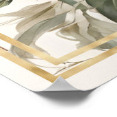 ピンクフランスのと金ゴールドフローラ牡丹エレガントな結婚式 ポスター (角)