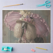 ピンクフランスののデコページの標準的なプードル 薄葉紙 (クラフト)