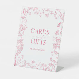 ピンクフランスののビクトリアンブライダルシャワー 台座サイン