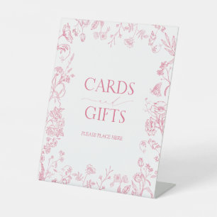 ピンクフランスののビクトリアンブライダルシャワー 台座サイン