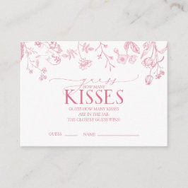 ピンクフランスののフローラビクトリアンブライダルシャワーゲーム エンクロージャーカード