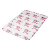 ピンクフランスののポドレ訛り バスマット (アングル)