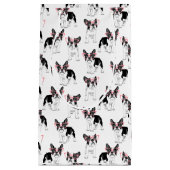 ピンクフランスのの眼鏡をかけたブルドッグ スモールペーパーバッグ (正面)