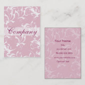 ピンクフランスのの華やかなシックな名刺 名刺 (正面/裏面)