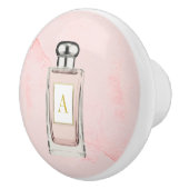 ピンクフランスのの香水ボトルシックモノグラムパーソナル セラミックノブ (右)