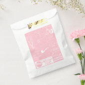 ピンクフランスのアンティークビクトリアン新聞 フェイバーバッグ (封をした状態)