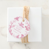 ピンクフランスのカントリーファーム動物ガールベビーシャワー フェイバータグ (インサイチュ)