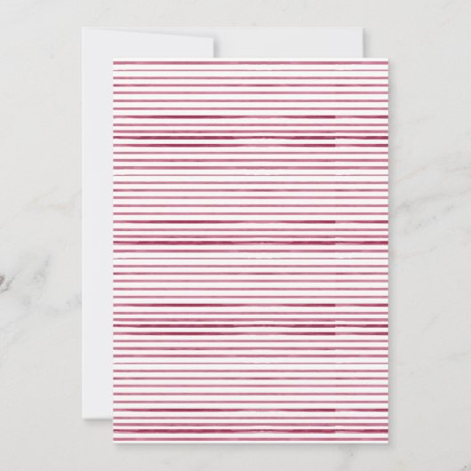 ピンクフランスのガールベビーシャワー座席表 招待状 (裏面)